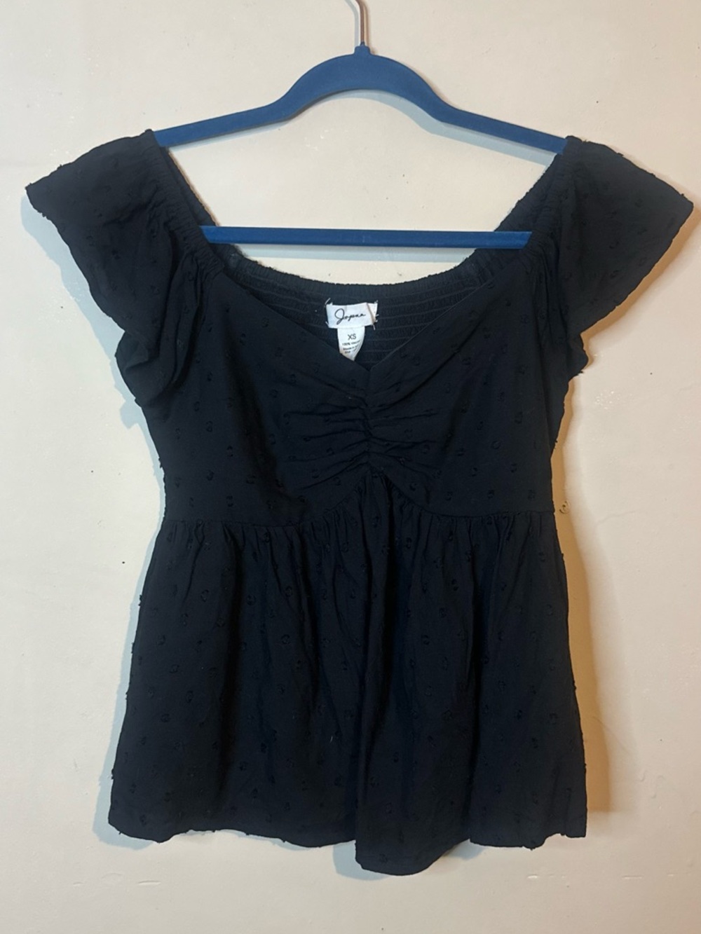 Xs Black Peplum Top